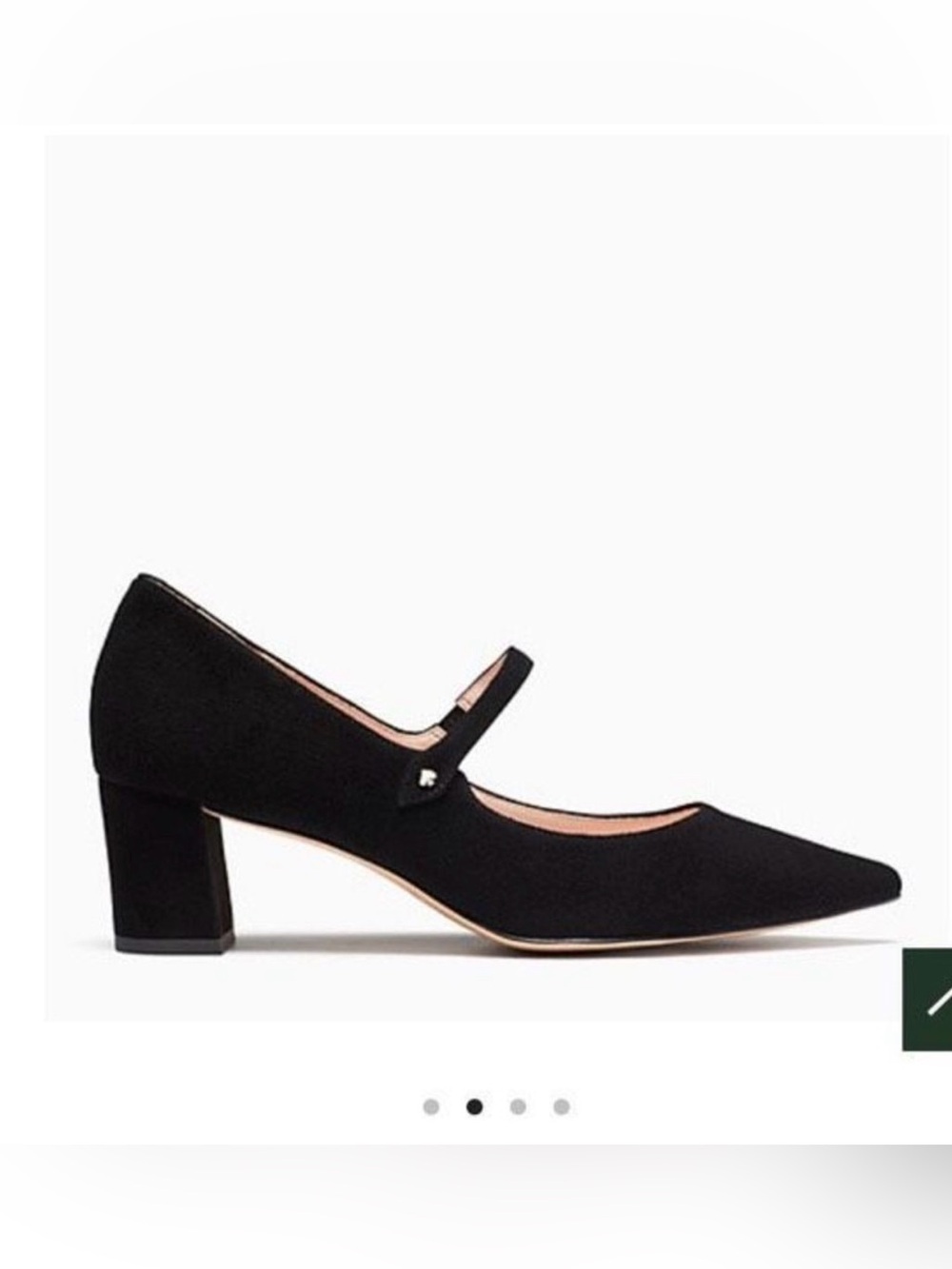 New Kate Spade Malia Suede Mary Jane Women's Pump Block Heels Black Shoes Size 7